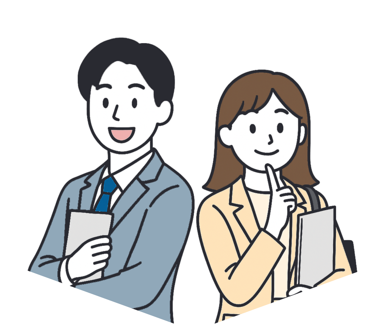 働く男性と女性